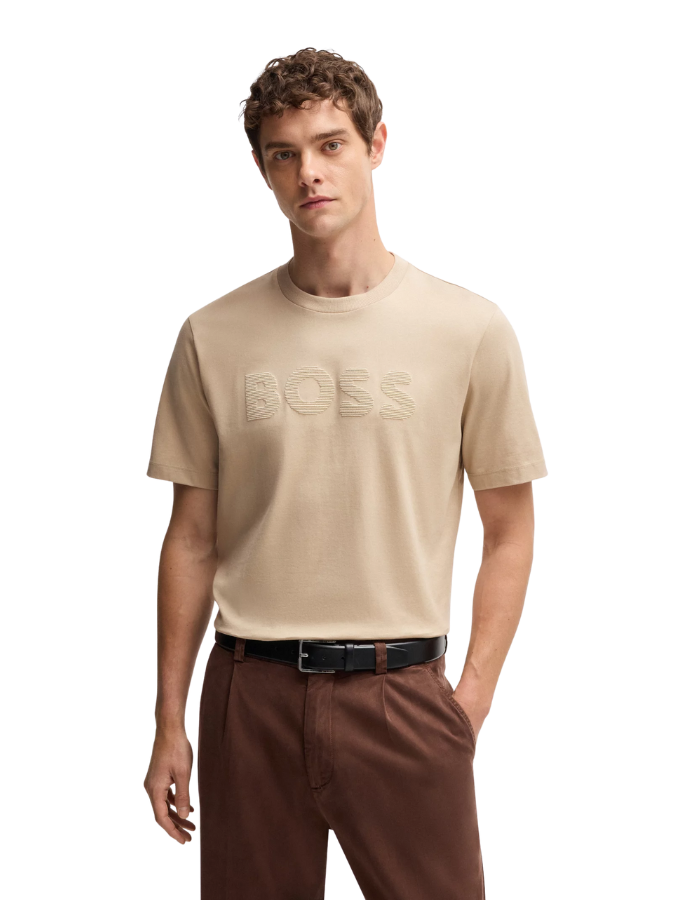 Cotton-jersey T-shirt with logo artwork
