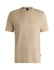 Cotton-jersey T-shirt with logo artwork