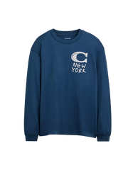 New York Long Sleeve T Shirt In Organic Cotton