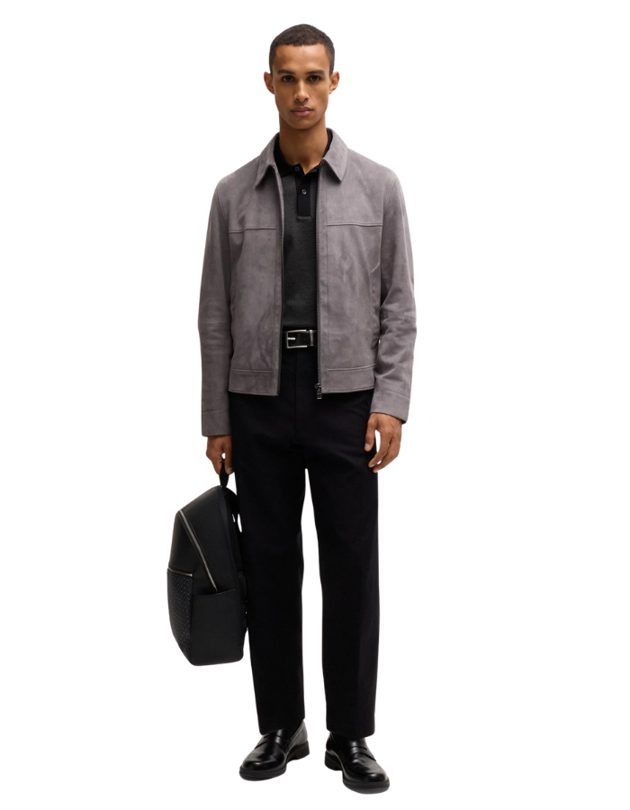 Mercerized-cotton polo shirt with micro pattern