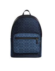 West Backpack In Blocked Signature Canvas
