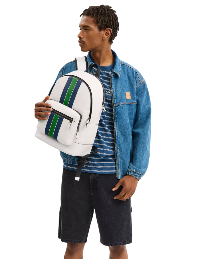 West Backpack With Varsity Stripe