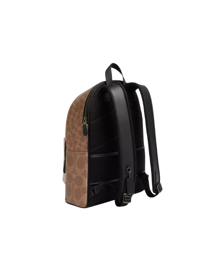 West Backpack In Blocked Signature Canvas