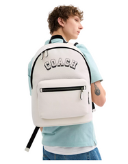 West Backpack In Blocked Signature Canvas