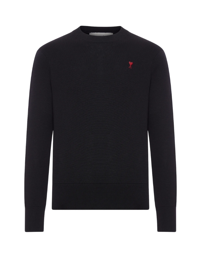 AMI Paris Logo Embroidered Crewneck Sweater