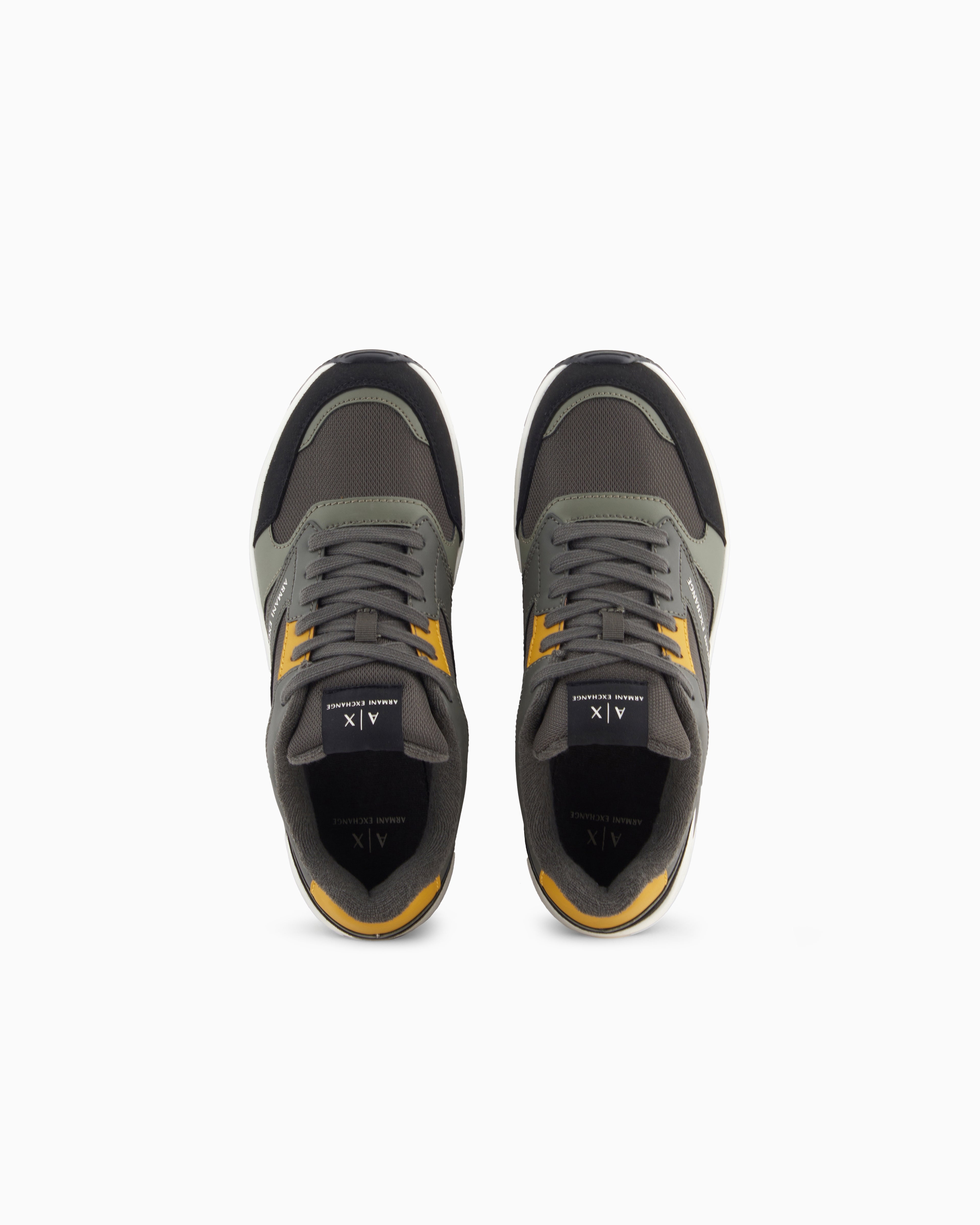 Sneakers with contrasting inserts