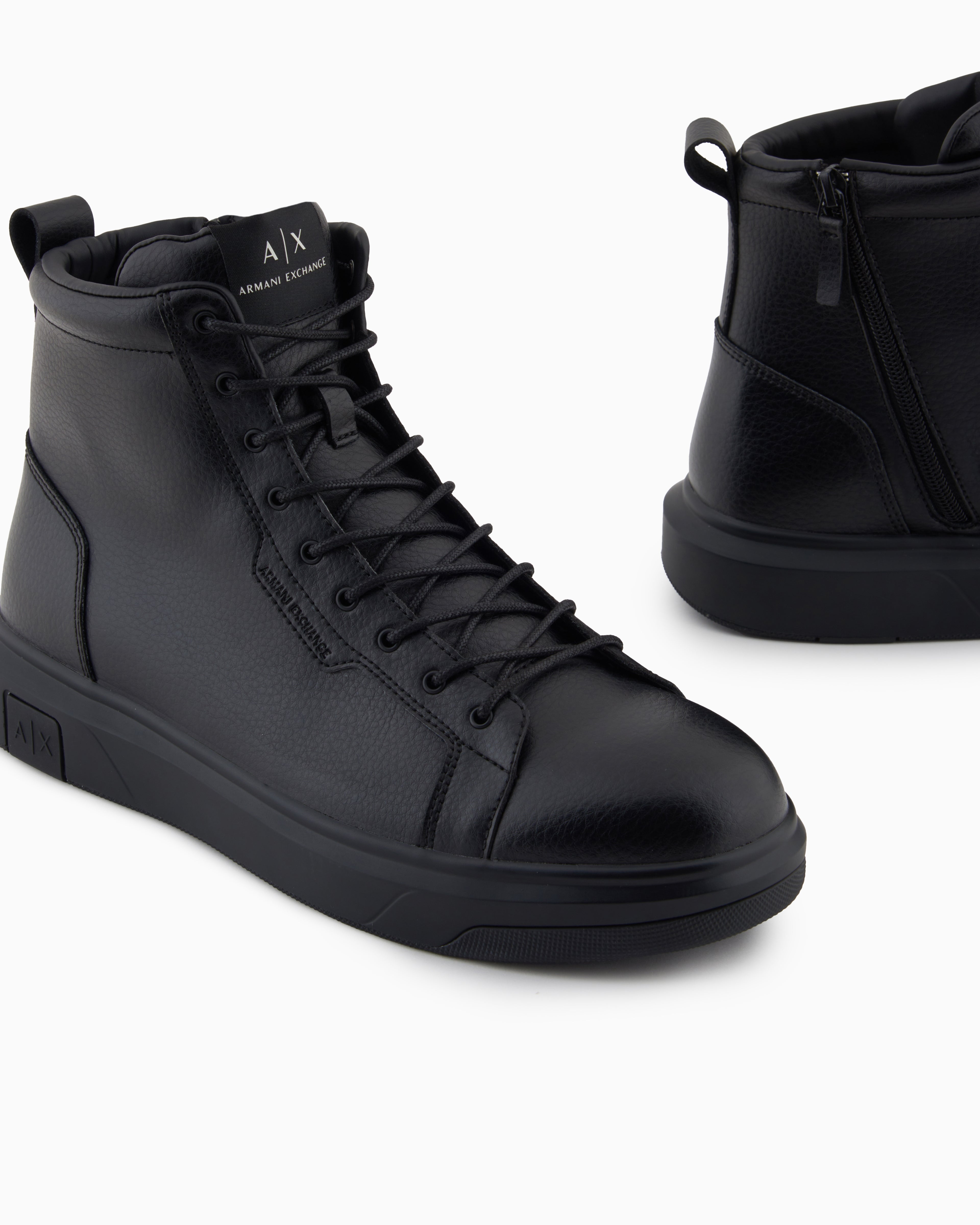 High sneakers with platform sole