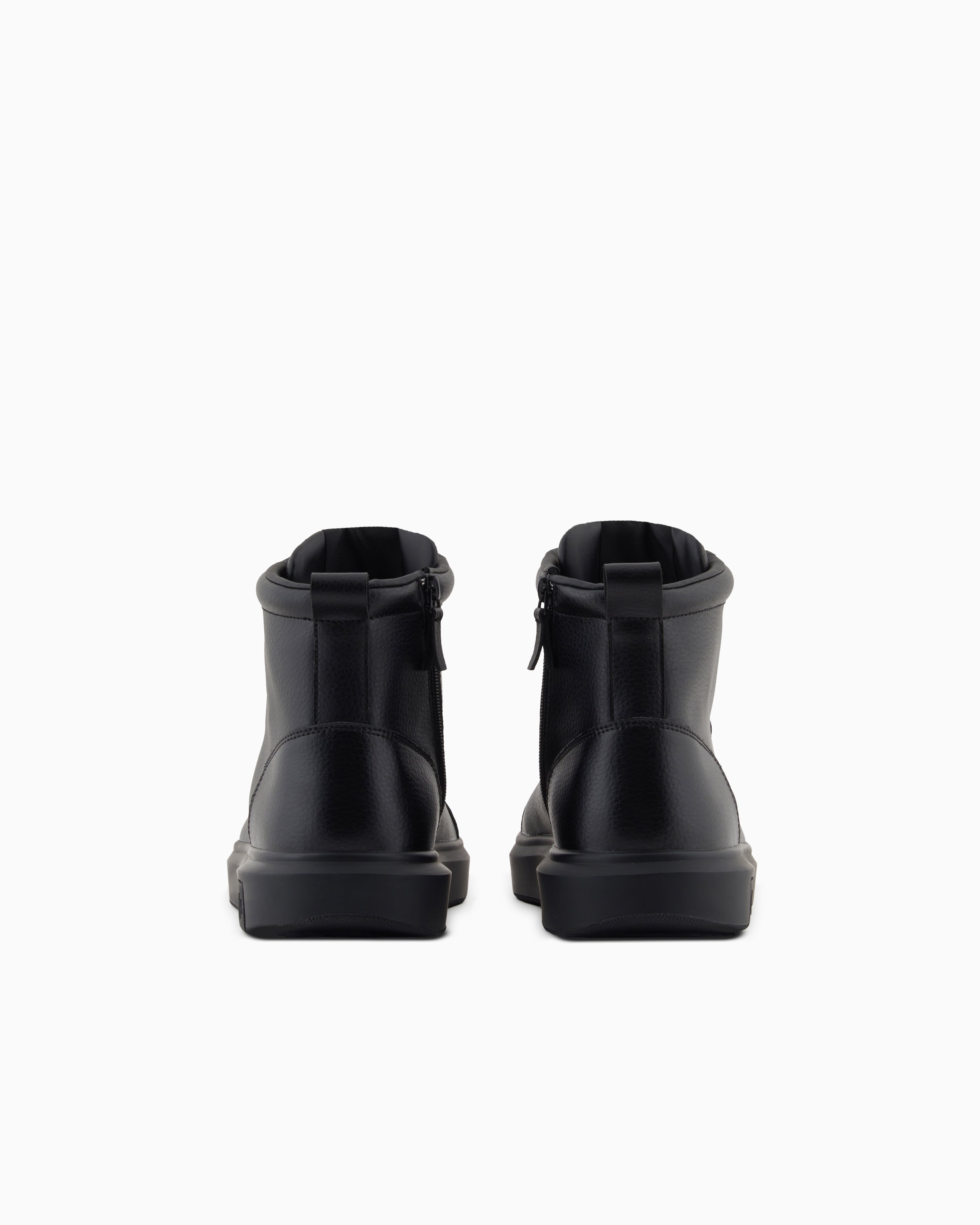 High sneakers with platform sole