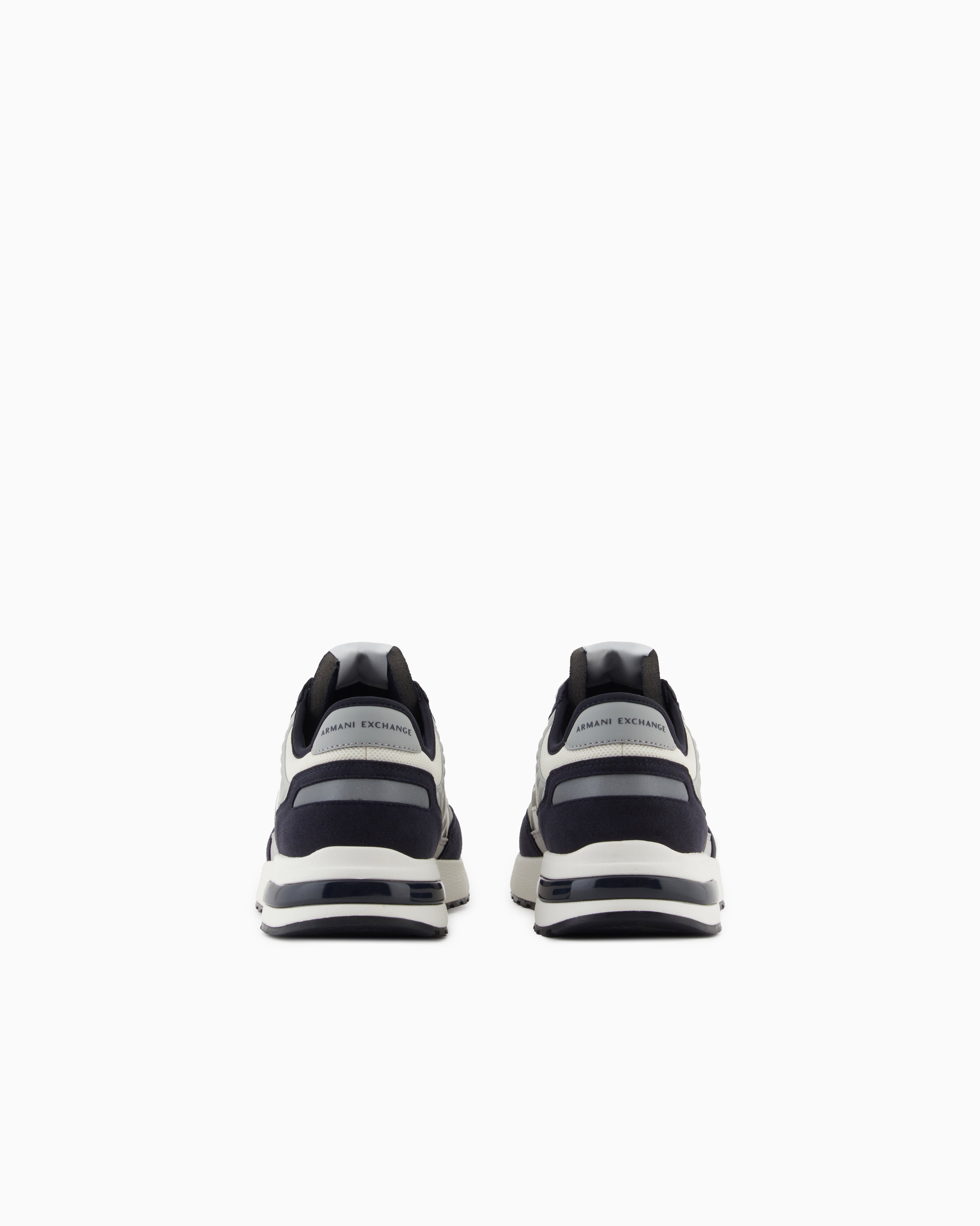 ECO-SUEDE COLOR BLOCK LOGO SNEAKERS