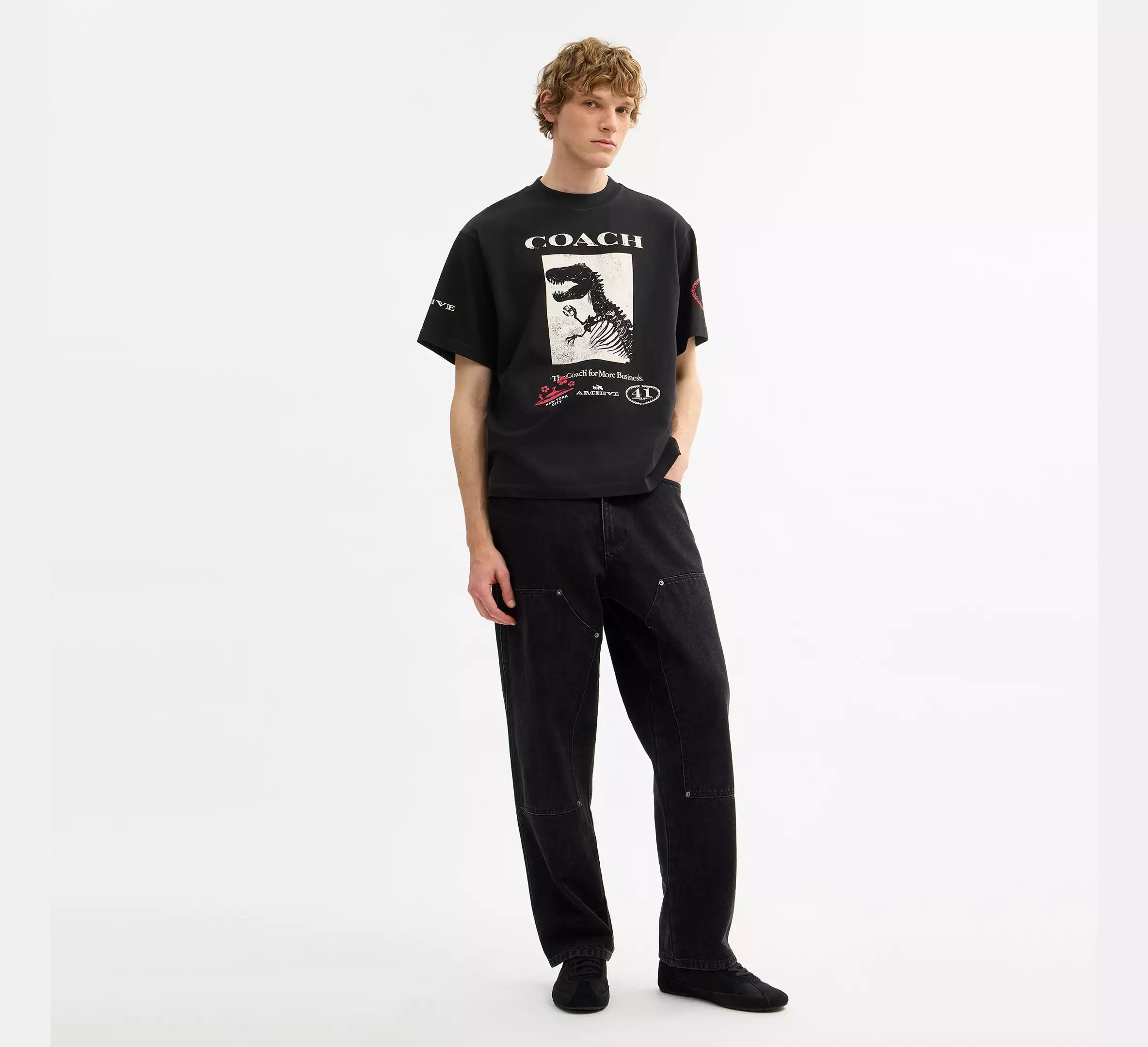 Dinosaur Collage T-Shirt In Organic Cotton