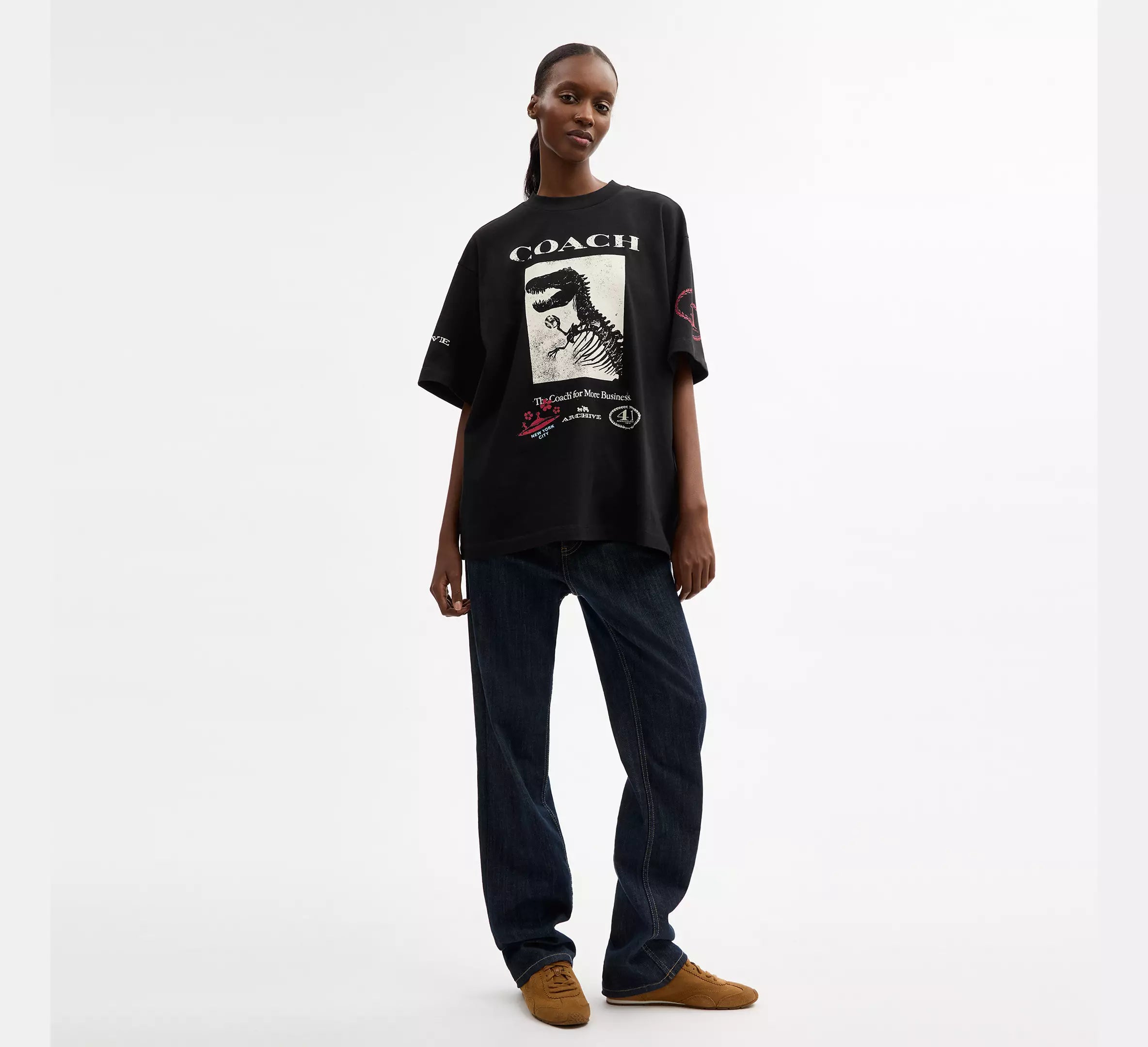 Dinosaur Collage T-Shirt In Organic Cotton