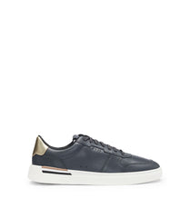 Leather cupsole trainers with signature details