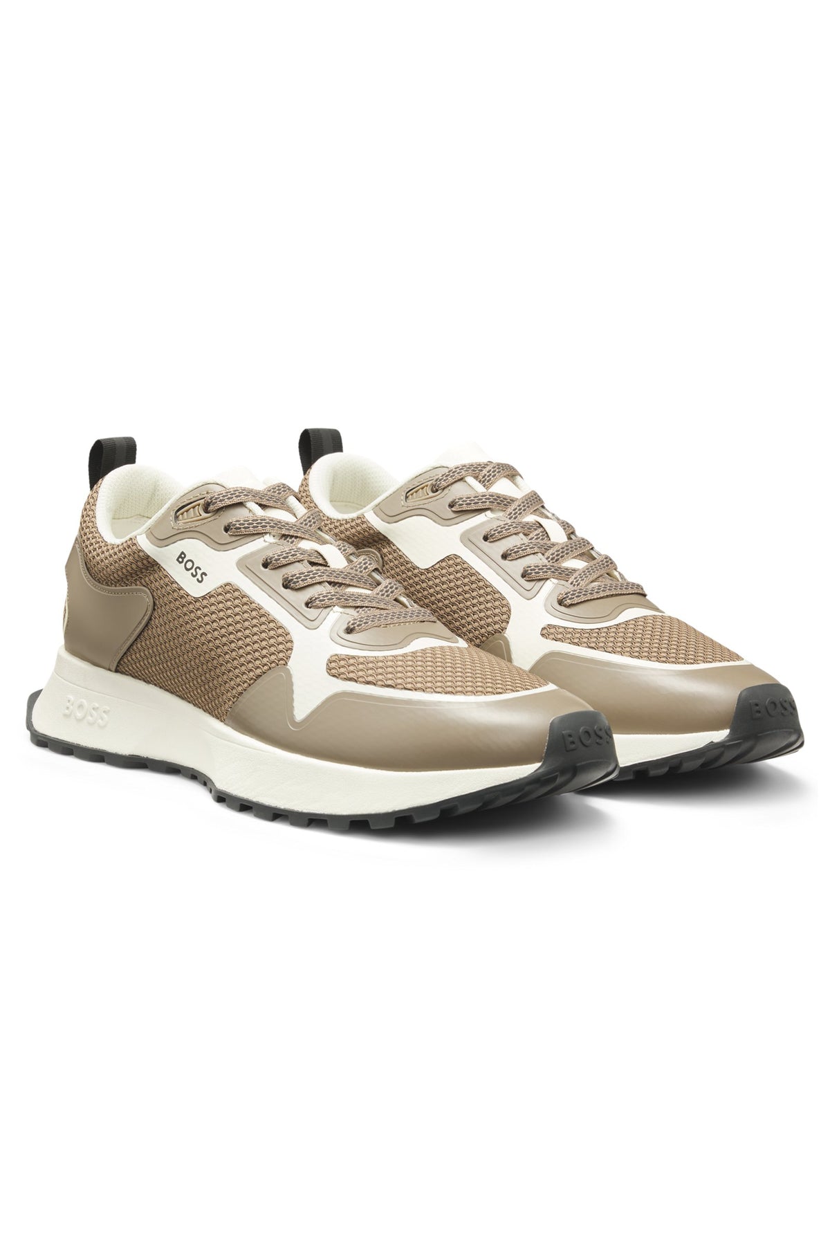 Mesh-detail trainers in mixed materials