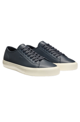 Low-top trainers in grained faux leather