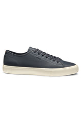 Low-top trainers in grained faux leather
