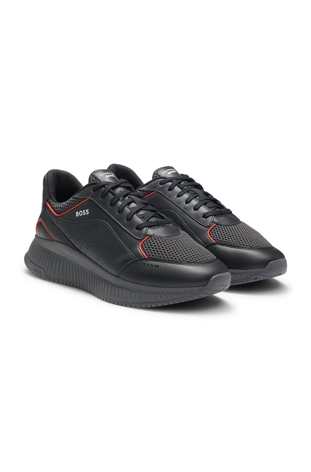 Porsche x BOSS trainers with mesh and leather