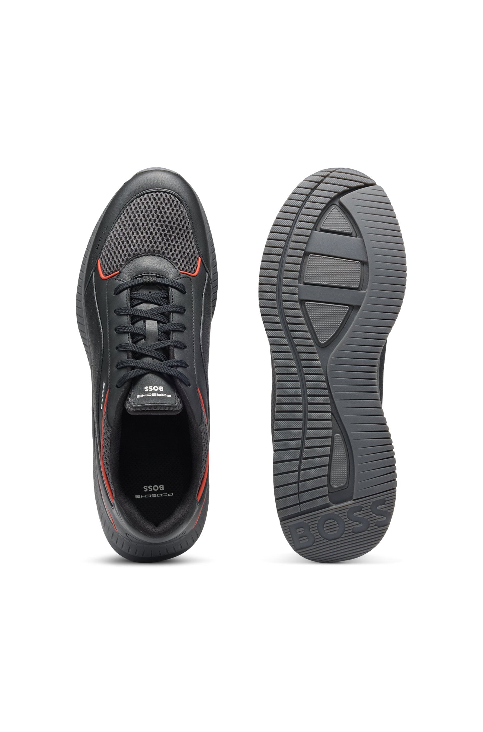 Porsche x BOSS trainers with mesh and leather
