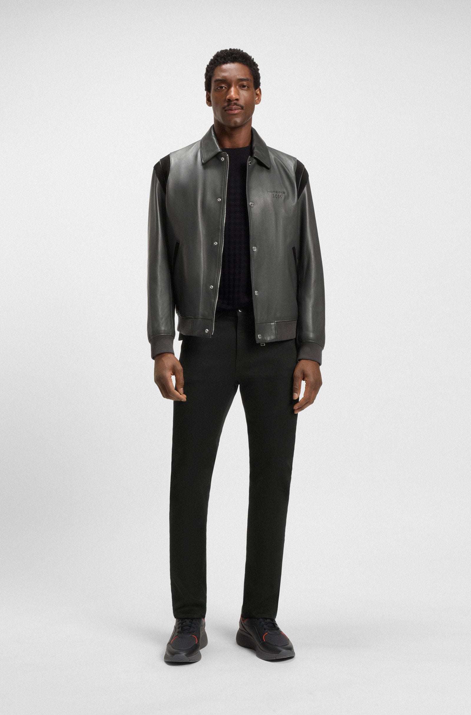 Porsche x BOSS trainers with mesh and leather