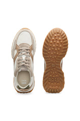 Trainers in tumbled leather