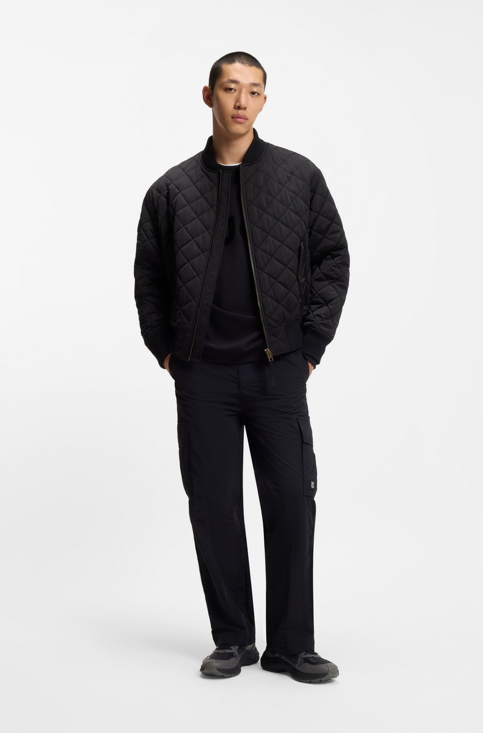 Trainers with mesh and faux leather