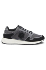 Suede-trim trainers with Double B monogram