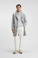 Suede-trim trainers with Double B monogram