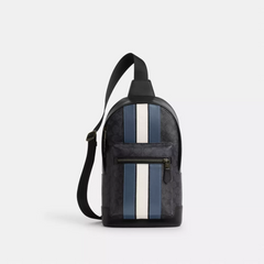West Pack In Signature Canvas With Varsity Stripe